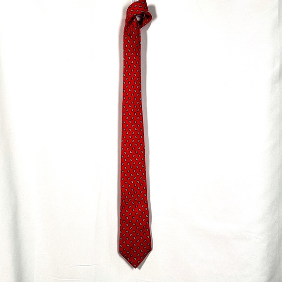 Orient Silk Red Sushi Roll Print Tie Retro Novelty Statement Accessory Wedding - Picture 3 of 8